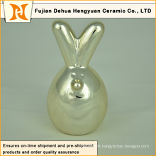 Modern Electroplating Gold Porcelain Rabbit